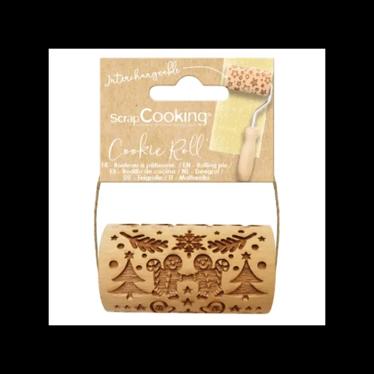 Mini Rouleau à Pâtisserie Empreinte Pain d'Epices 7 cm Scrapcooking
