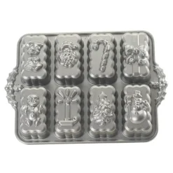Moule à Cakes de Noël (x8) Silver Nordic Ware