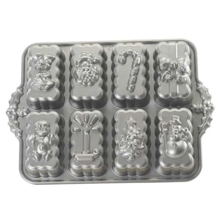 Moule à Cakes de Noël (x8) Silver Nordic Ware