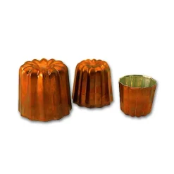 Moule à Cannelés en Cuivre étamé 5,5 cm x H 4,9 cm Mallard Ferrière