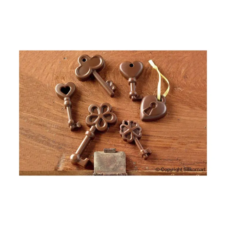 Moule à Chocolat Clés et Cadenas Easy Choc - Silicone Spécial Chocolat
