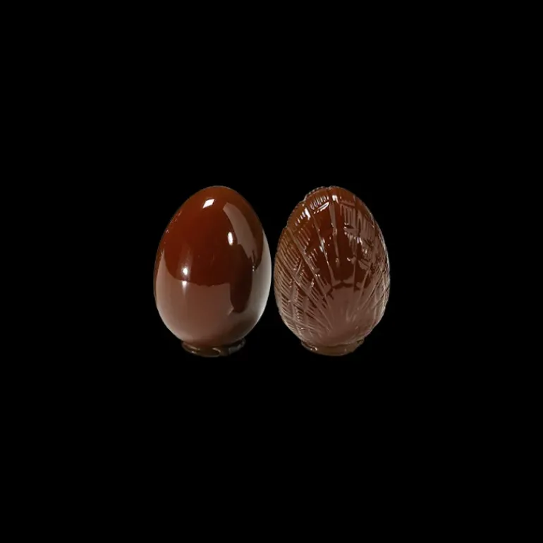 Moule à Chocolat Oeuf 150mm lisse et strié (x2) Barry