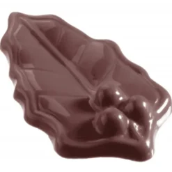 Moule à Chocolat Petites Feuilles de Houx (x14) Chocolate World