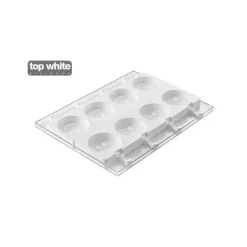 Moule à glace silicone Smile 8 empreintes avec bâtonnets SilikoMart