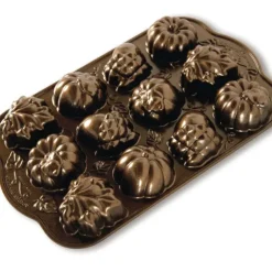 Moule à Gâteaux Gourmandises d'Automne (x12) Bronze Nordic Ware