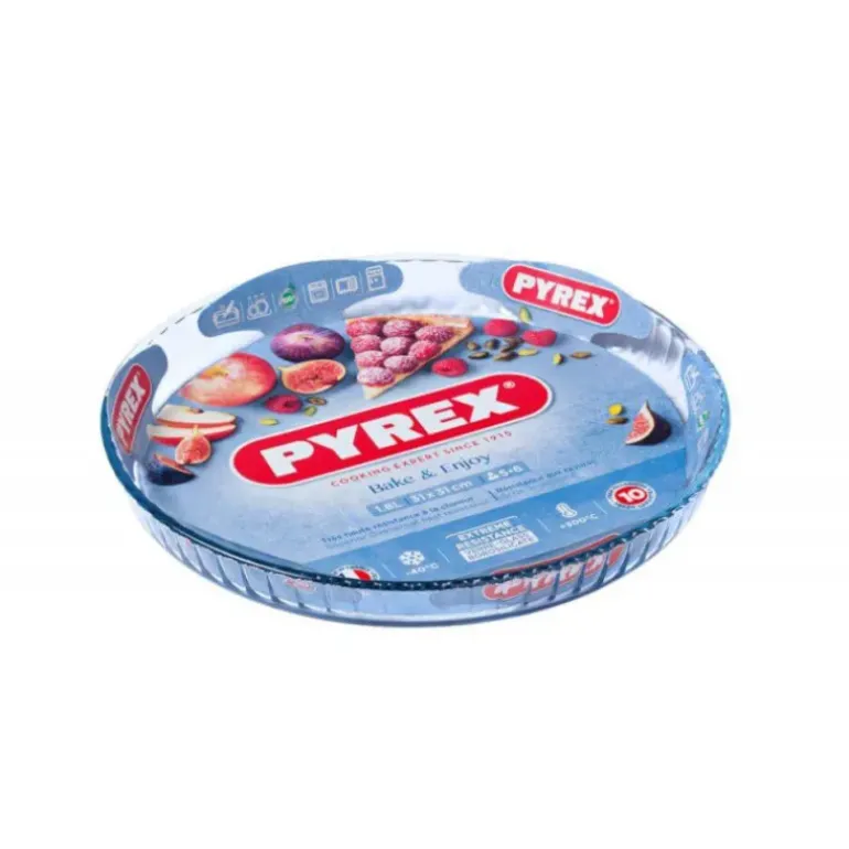 Moule à Tarte en Verre 27 cm 1,4 L Bake & Enjoy Pyrex