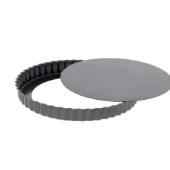 Moule Anti Adhésif Tarte Cannelée Fond Amovible Ø 32 cm x H 3 cm De Buyer