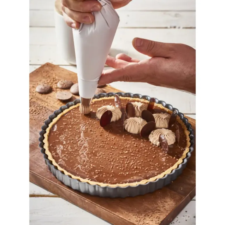 Moule Anti Adhésif Tarte Cannelée Droite Ø 20 cm x H 2 cm De Buyer