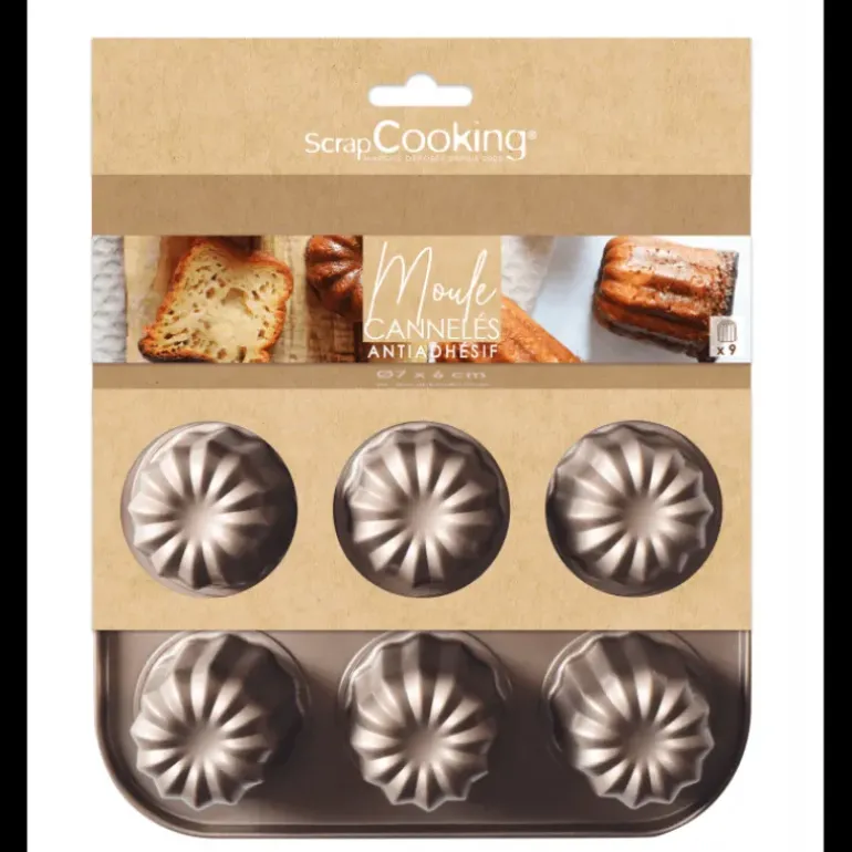 Moule Cannelés Antiadhésif 26,5 cm x H 6 cm Scrapcooking