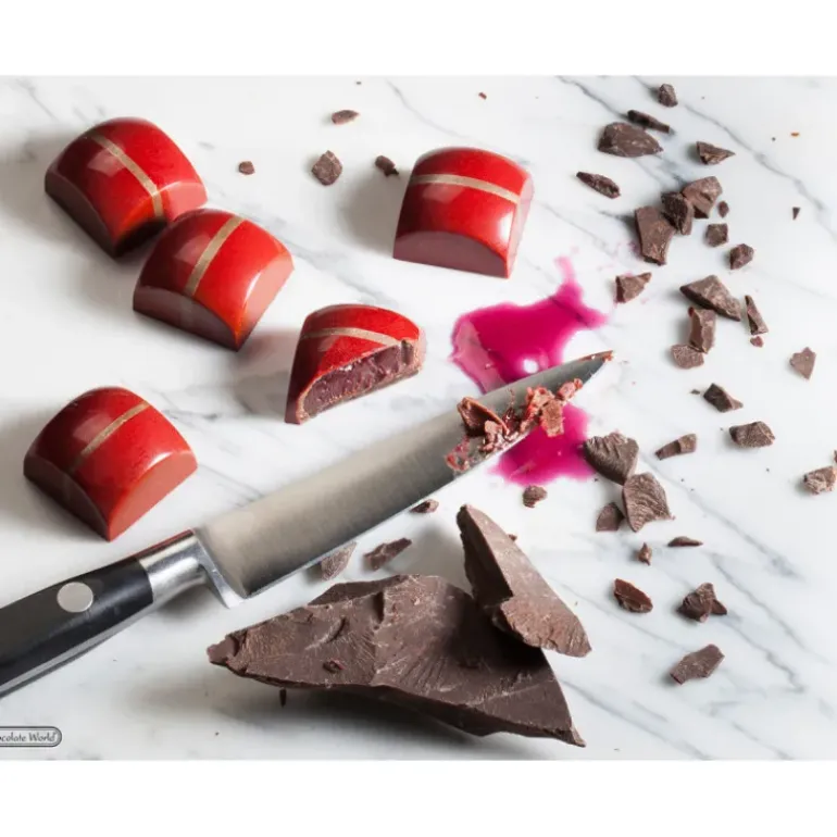 Moule Chocolat Carré Bombé 25,5 mm (x24) Chocolate World