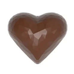 Moule Chocolat Cœur Double à Facettes 3,4 x 2,8 cm (x21) Chocolate World