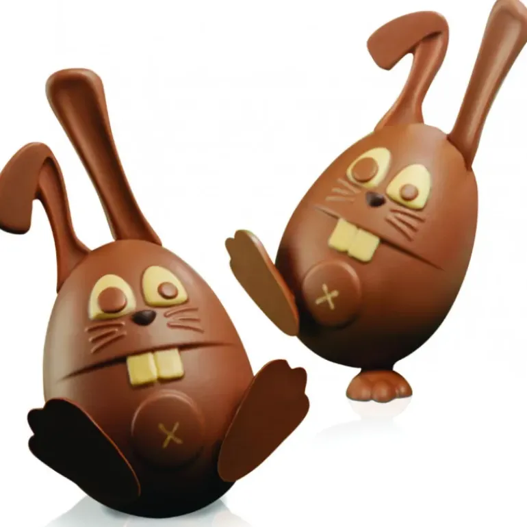 Moule Chocolat Oeuf Lapin Ø 10 x H 21 cm (x2) Pavoni