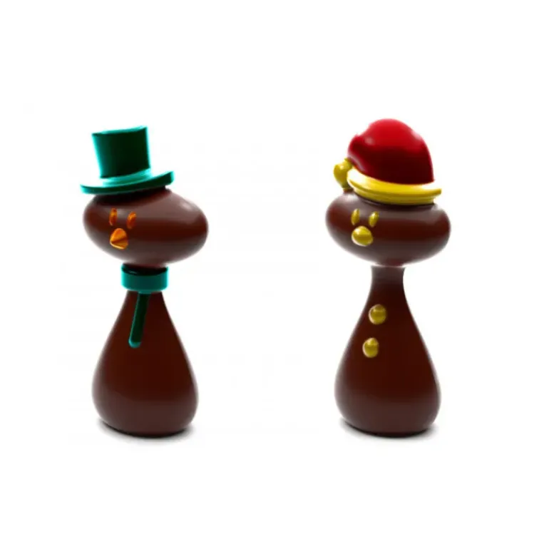Moule Chocolat Père Noël et Bonhomme de neige (x4)