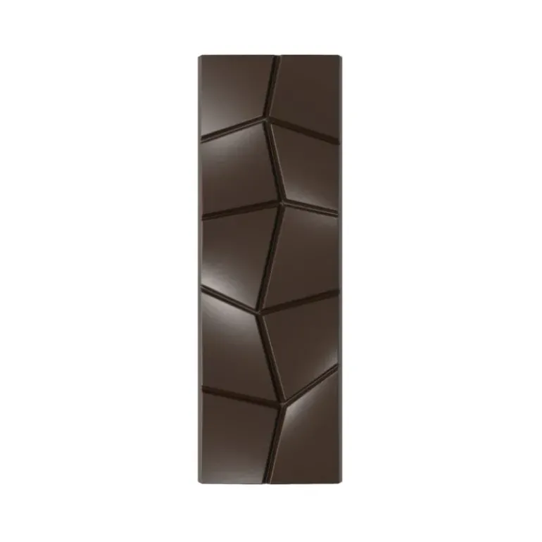 Moule Chocolat Tablette Effet Carré Penché (x6)