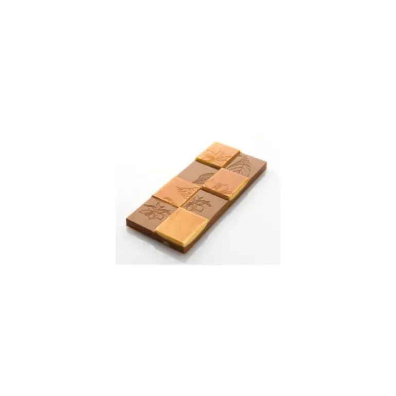 Moule Chocolat Tablette Feuilles et Fleurs 11,8cm (x6) Chocolat Form