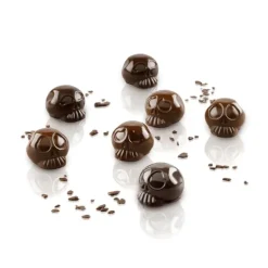Moule Chocolat Tête de Mort Halloween 12 Empreintes Silikomart