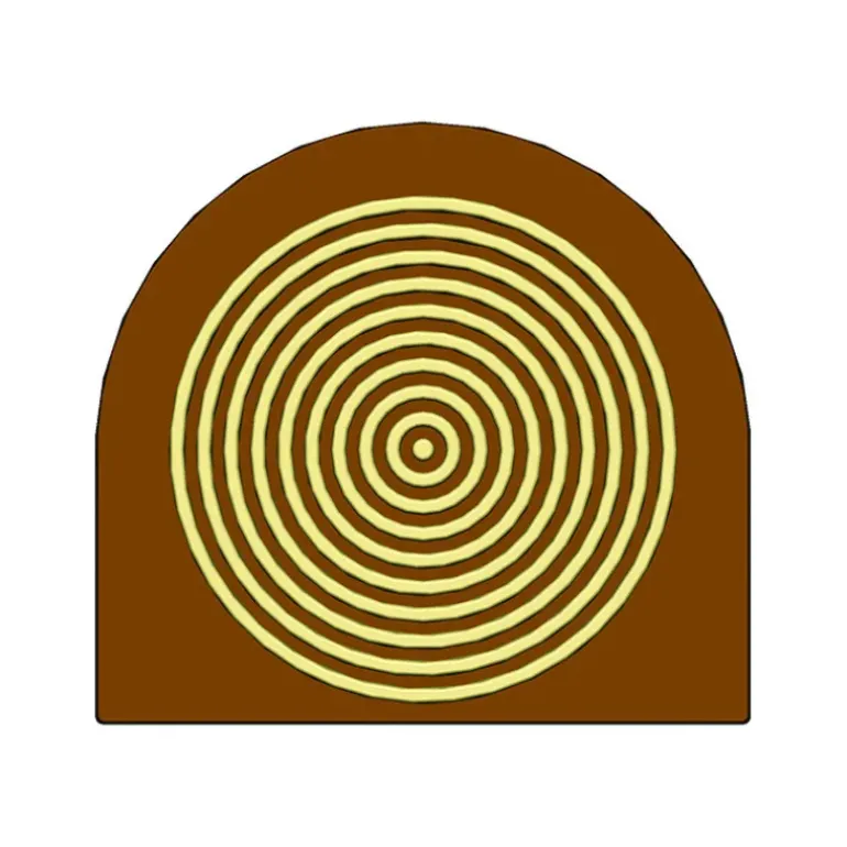 Moule Embout de bûche Cercles 78 x 85 mm Mallard Ferrière