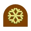 Moule Embout de bûche Flocon 78 x 85 mm Mallard Ferrière