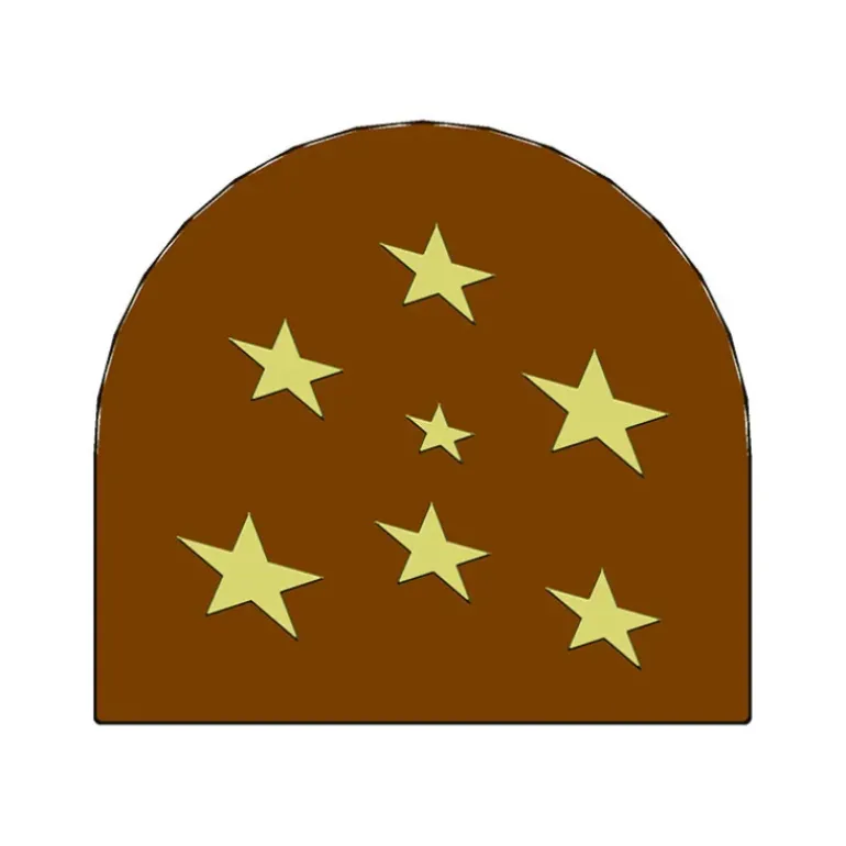 Moule Embout de bûche Petites Etoiles 78 x 85 mm Mallard Ferrière