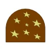 Moule Embout de bûche Petites Etoiles 80 x 68 mm Mallard Ferrière