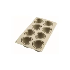 Moule Silicone 8 Cuorinco 6,5 x 6,5 cm Silikomart 3D Design