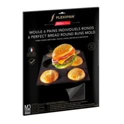 Moule Silicone 6 Pains Ronds Ø 10,5 cm Flexipan Demarle