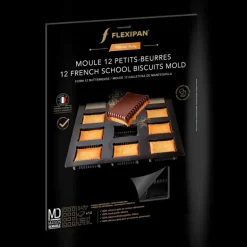Moule Silicone 12 Petits Beurres 6,5 x 5,4 cm Flexipan Demarle