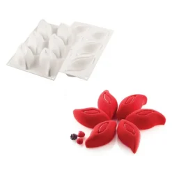 Moule Silicone 6 Pétales de fleurs 11,4 x 5,7 cm 120ml SilikoMart Professional
