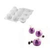 Moule Silicone 6 Sphères Ø68 x h52 mm 120ml SilikoMart Professional