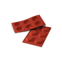 Moule Silicone 6 Tartelettes 7 cm x H 2 cm Silikomart