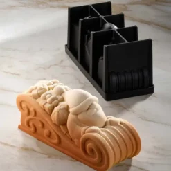 Moule Silicone Bûche Traineau 25 x 8 cm x H 11 cm Pavocake