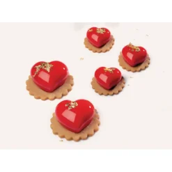 Moule Silicone Coeur Passion 7,1 x 6,6 cm x H 3,8 cm (x12) Pavoflex