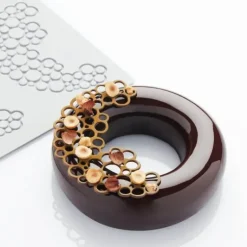 Moule Silicone Décor Cercles 13,8 x 9,4 x H 0,2 (x3) Pavoni