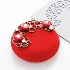 Moule Silicone Décor Cœur 13,7 x 7,6 x H 0,2 (x3) Pavoni