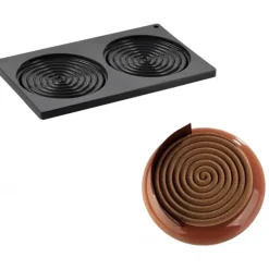 Moule Silicone Décor Hypnose Ø 14 cm x H 1 cm (x2) Pavoni