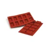Moule Silicone Savarin Rectangle 6,1 x 4 cm x H 2,6 cm (x10) Silikomart