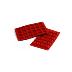 Moule Silicone Savarins Carrés 3,5 cm x H 2,2 cm (x24) Silikomart