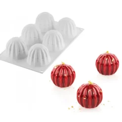 Moule Silicone Sphère Supernova Ø 6,4 cm x H 5,6 cm (x6) Silikomart Professional