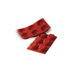 Moule Silicone Tournesols 7,6 cm x H 4 cm (x6) Silikomart