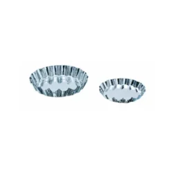 Moule Tartelette Cannelée Fer Blanc Ø 10 cm x H 1,8 cm (x12)