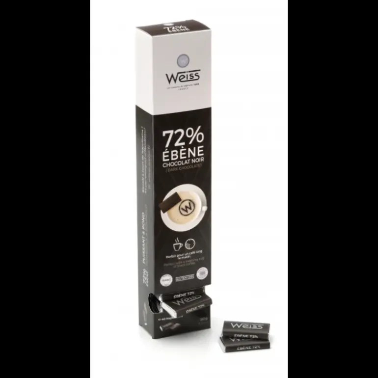 Napolitain Chocolat Noir Ebène 72% 180 g Weiss