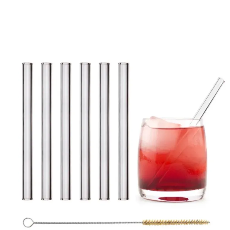 Paille Réutilisable en Verre 15cm droite x6 HALM