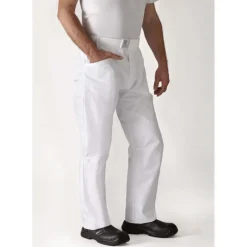 Pantalon de Cuisine Mixte Blanc ARENAL T.1 Robur