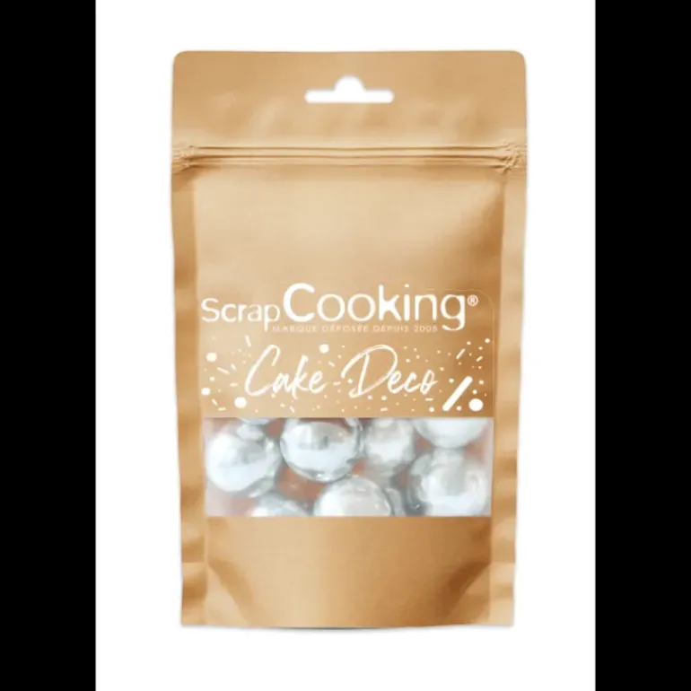 Perles XXL Argentées Croustillantes 55 g Scrapcooking