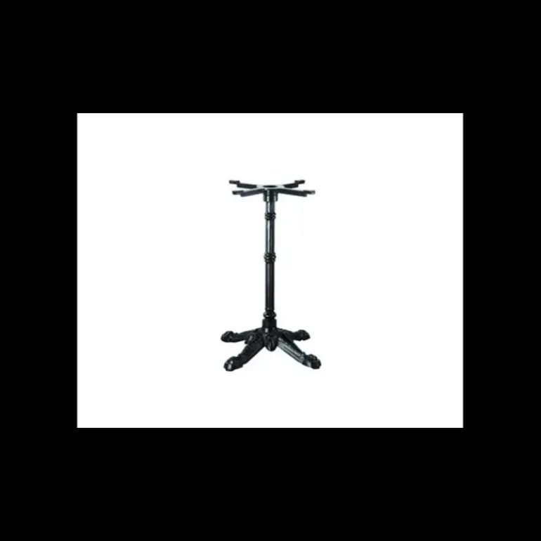 Pied de Table Base 4 Branches en Fonte Epoxy Noire Retro Lyrose
