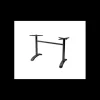 Pied de Table Double en Métal Noir Athena Lyrose