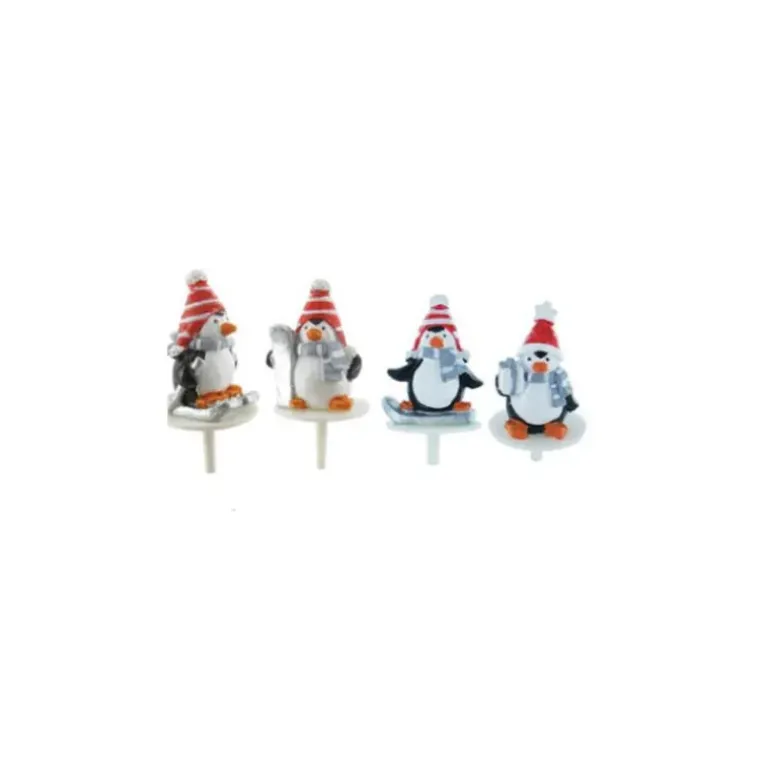 Pingouins Sport d'Hiver Sujet en Résine x50