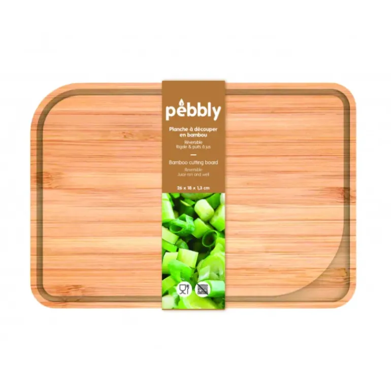 Planche à Découper Bambou avec Rigole 26 x 18 cm Pebbly