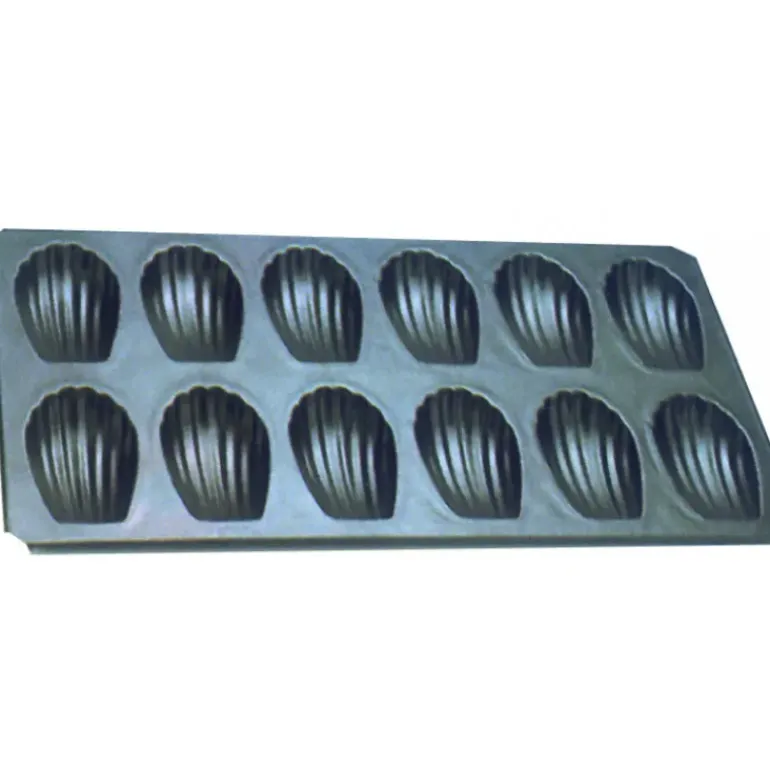 Plaque 12 Madeleines de 8 cm anti-adhésif