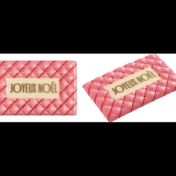 Plaque Chocolat Joyeux Noël Rose (x64) Florensuc